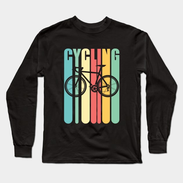 Cyclist - Cycling Retro Long Sleeve T-Shirt by Kudostees